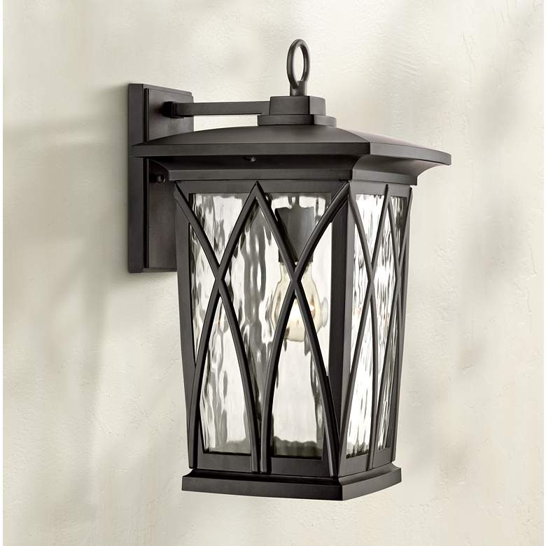 Image 1 Quoizel Grover 17 1/2 inchH Mystic Black Outdoor Wall Light