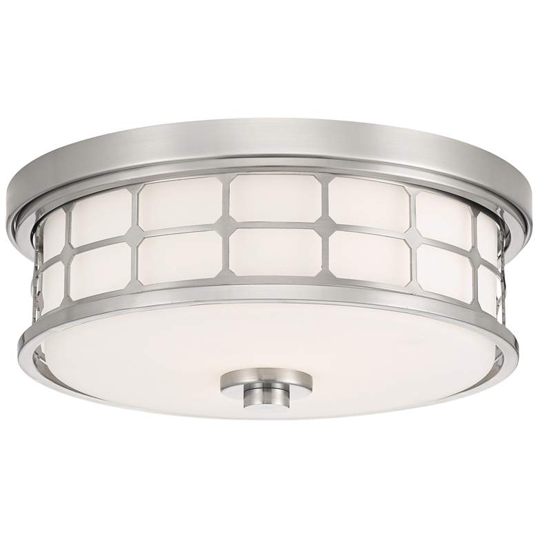 Image 2 Quoizel Guardian 13 1/2 inch Wide Brushed Nickel Ceiling Light