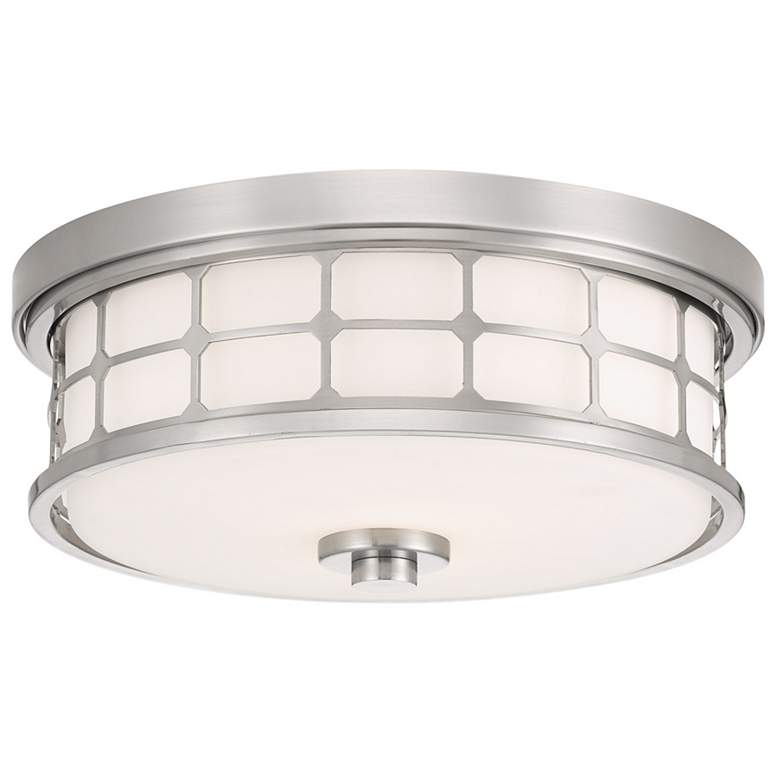 Image 2 Quoizel Guardian 13 1/2" Wide Brushed Nickel Ceiling Light