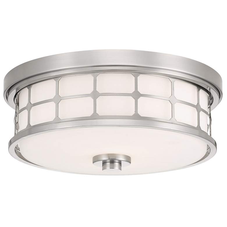 Image 2 Quoizel Guardian 13 1/2 inch Wide Brushed Nickel Ceiling Light