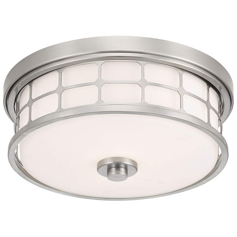 Image 3 Quoizel Guardian 13 1/2" Wide Brushed Nickel Ceiling Light more views
