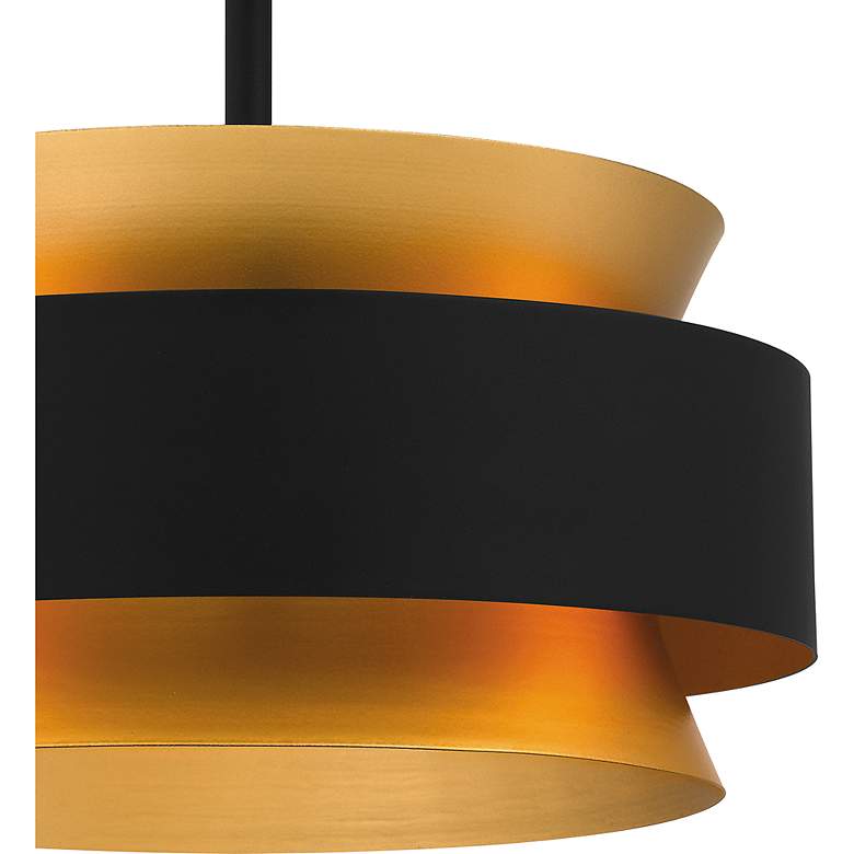 Image 6 Quoizel Hagley 15" Wide Brass and Earth Black Modern Ceiling Light more views