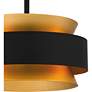 6_Quoizel Hagley 15" Wide Brass and Earth Black Modern Ceiling Light more views