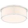 3_Quoizel Harbor 12.91-in W 2-Light Brushed Nickel Flush Mount more views