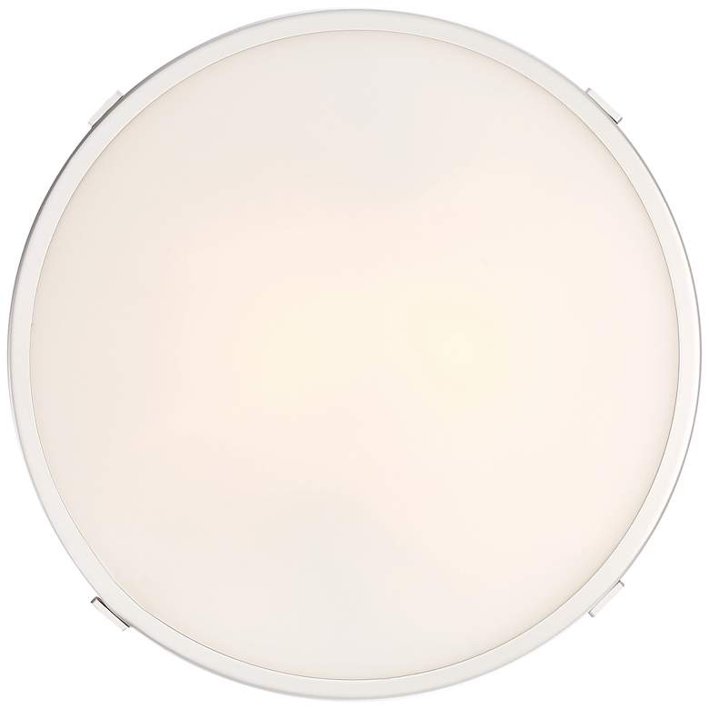 Image 4 Quoizel Harbor 12.91-in W 2-Light Brushed Nickel Flush Mount more views