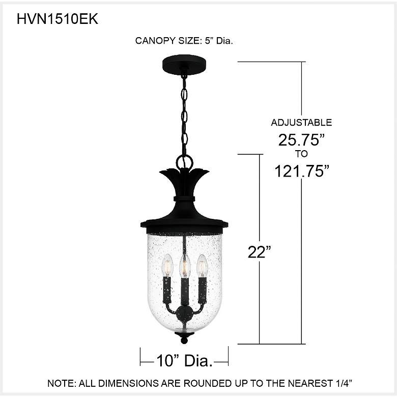 Image 7 Quoizel Havana 10" Wide Earth Black 3-Light Mini Pendant more views