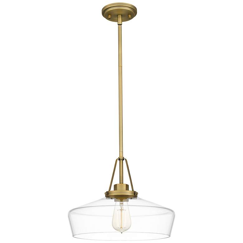 Image 3 Quoizel Haven 14" Wide Aged Brass Pendant Light