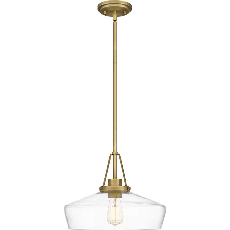 Image 5 Quoizel Haven 14" Wide Aged Brass Pendant Light more views