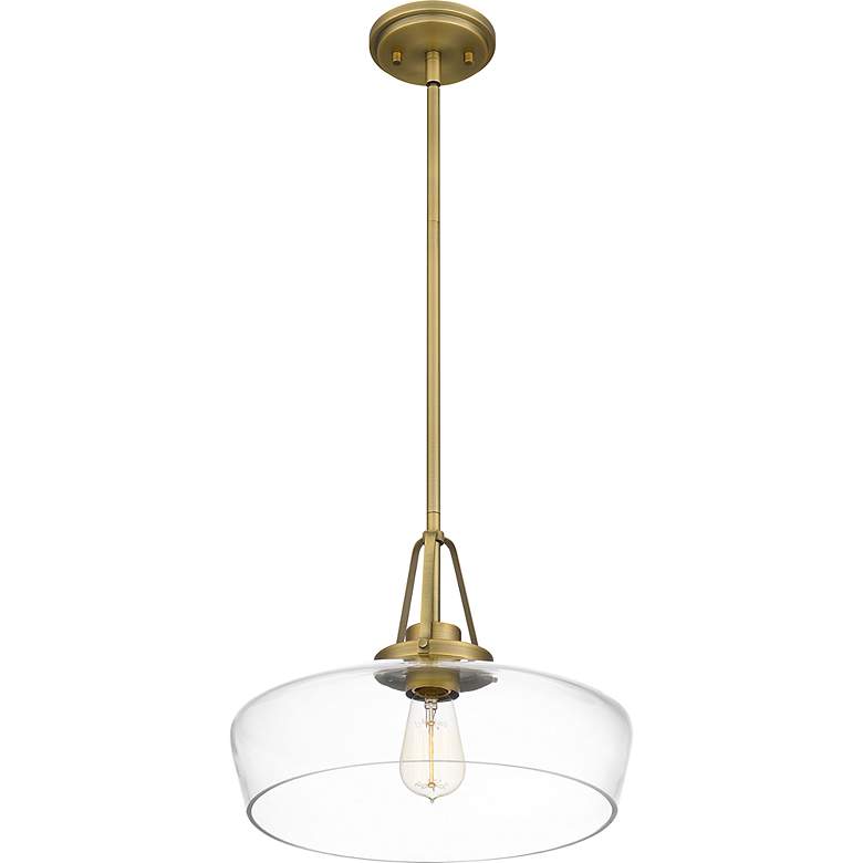 Image 6 Quoizel Haven 14" Wide Aged Brass Pendant Light more views