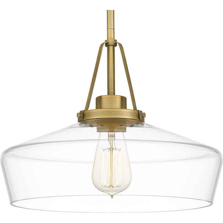 Image 7 Quoizel Haven 14" Wide Aged Brass Pendant Light more views
