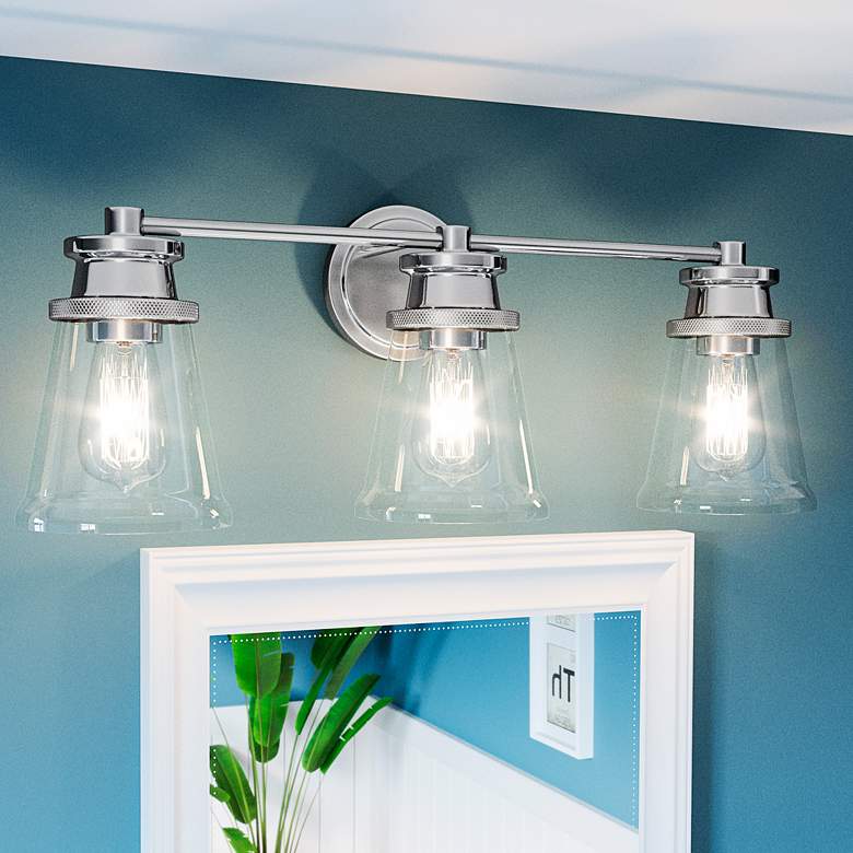 Image 1 Quoizel Haverfield 24"W Polished Chrome 3-Light Bath Light