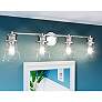 Quoizel Haverfield 33 1/4" Chrome and Clear Glass 4-Light Bath Light in scene