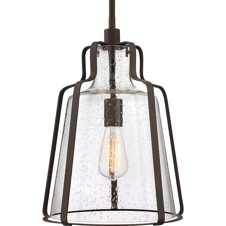 Image 3 Quoizel Haverford 12 1/2" Wide Rustic Black Mini Pendant more views