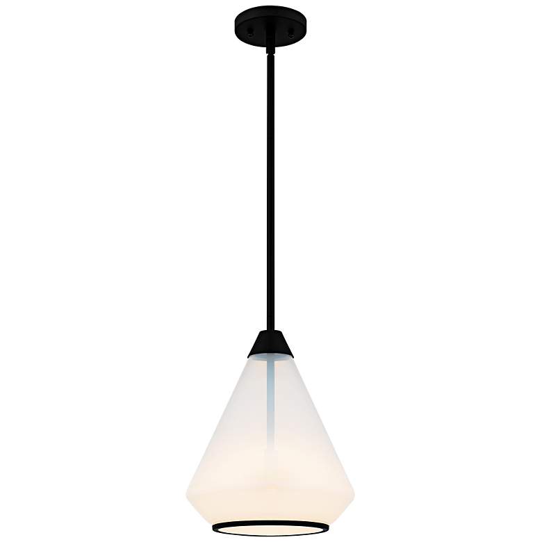 Image 1 Quoizel Haze 10 1/2" Wide Matte Black Mini Pendant