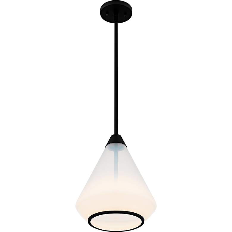 Image 4 Quoizel Haze 10 1/2" Wide Matte Black Mini Pendant more views