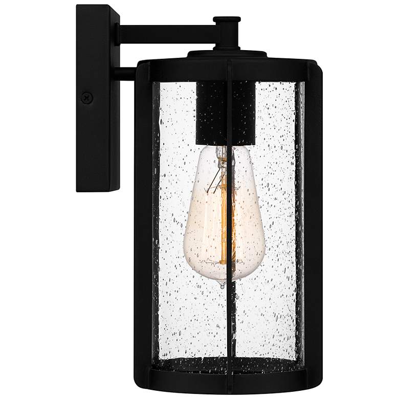 Image 4 Quoizel Hazel 10 1/4 inch High Earth Black Outdoor Wall Light more views
