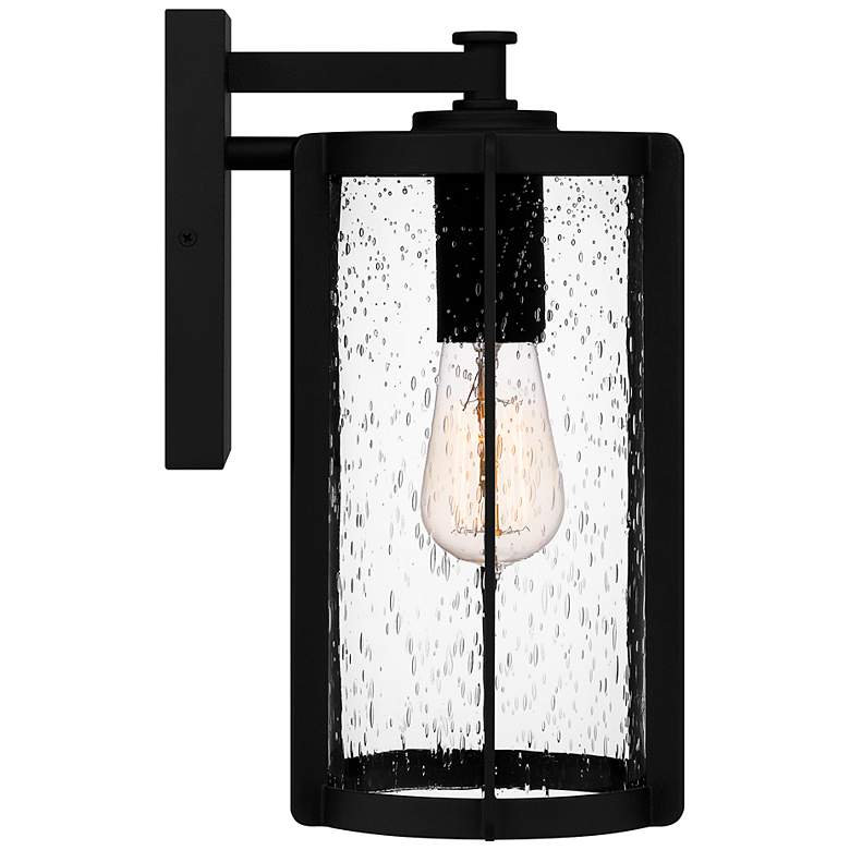 Image 4 Quoizel Hazel 12 1/2 inch High Earth Black Outdoor Wall Light more views