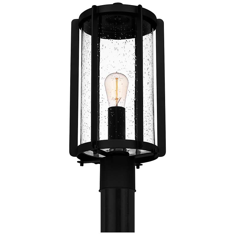 Image 4 Quoizel Hazel 18 1/2" High Earth Black Outdoor Post Mount Light more views