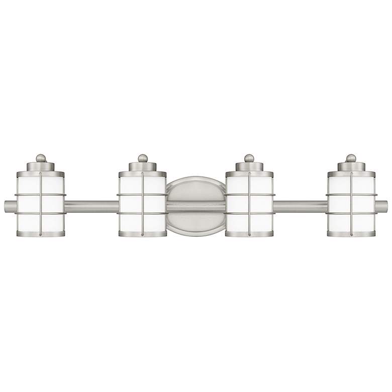 Image 1 Quoizel Hazlett 31" Wide Brushed Nickel 4-Light Bath Light