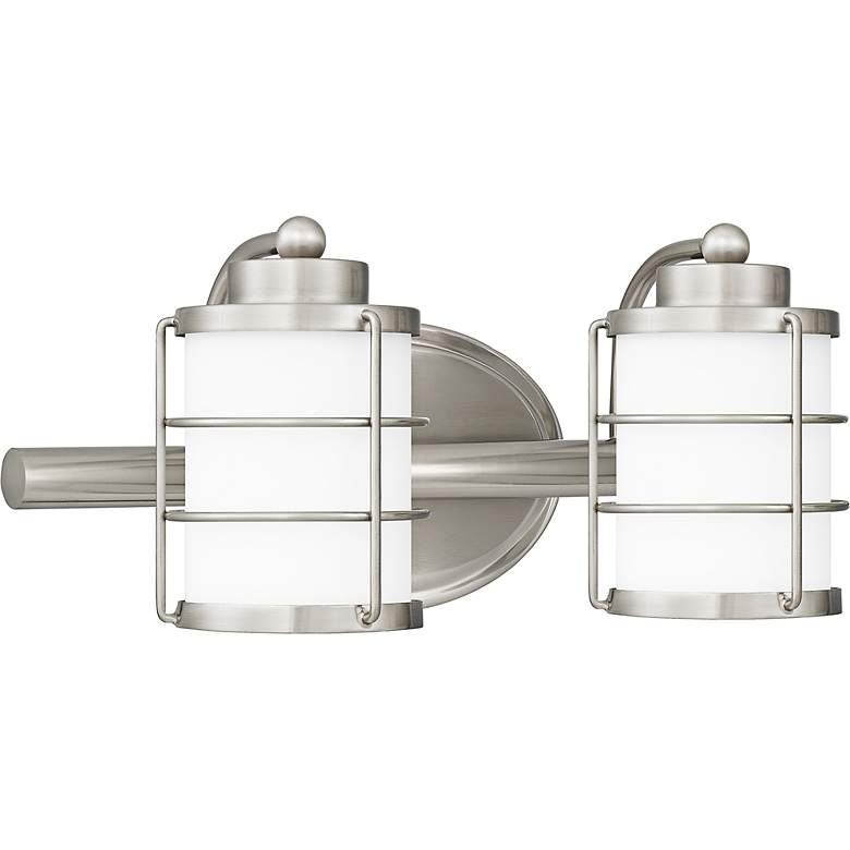 Image 3 Quoizel Hazlett 6 3/4"H Brushed Nickel 2-Light Wall Sconce more views