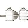 3_Quoizel Hazlett 6 3/4"H Brushed Nickel 2-Light Wall Sconce more views