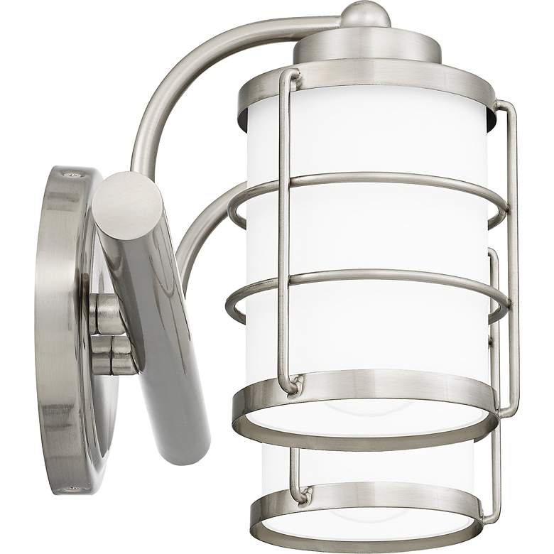 Image 4 Quoizel Hazlett 6 3/4"H Brushed Nickel 2-Light Wall Sconce more views