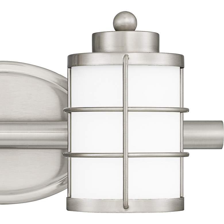 Image 5 Quoizel Hazlett 6 3/4"H Brushed Nickel 2-Light Wall Sconce more views