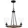 Quoizel Hearst 22 1/4" Wide Matte Black 3-Light Chandelier