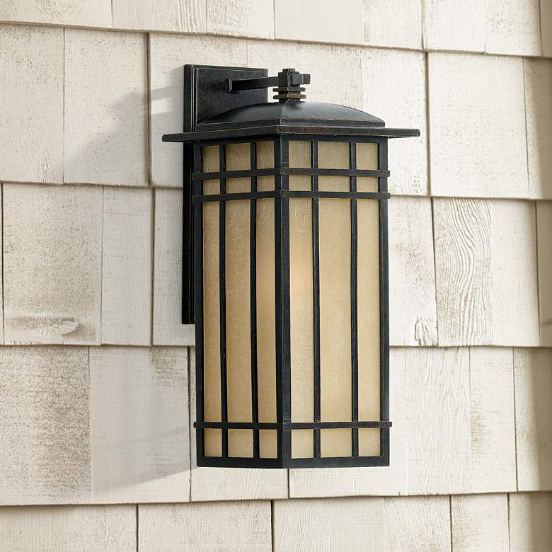 Image 1 Quoizel Hillcrest 20" High Bronze Outdoor Wall Light