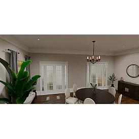 Image5 of Quoizel Hillside 26 1/4" Wide Matte Black 5-Light Chandelier more views
