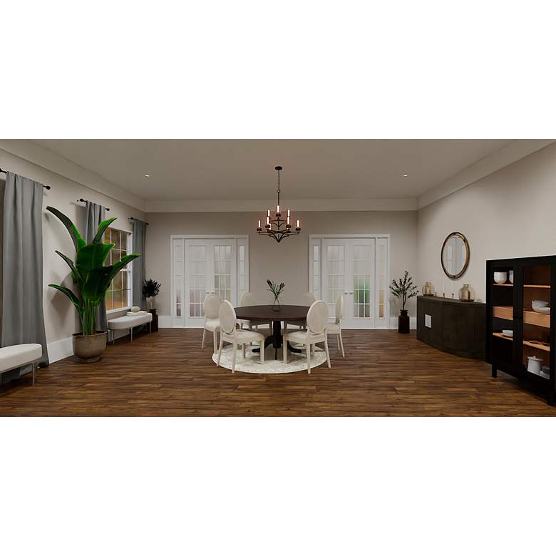 Image 4 Quoizel Hillside 31 3/4" Wide Matte Black 9-Light Chandelier more views