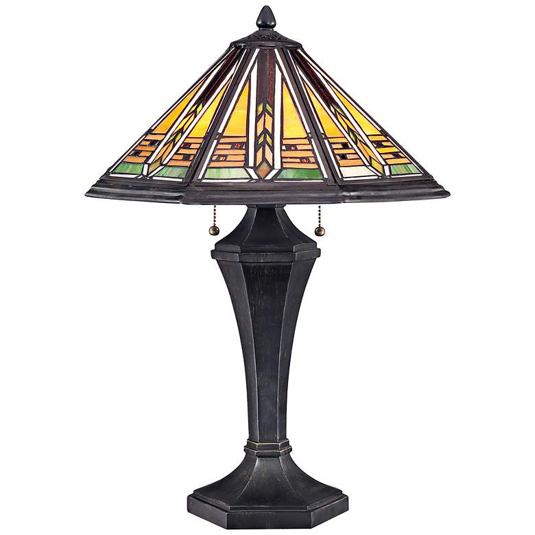 Image 1 Quoizel Hogan Tiffany Style Table Lamp