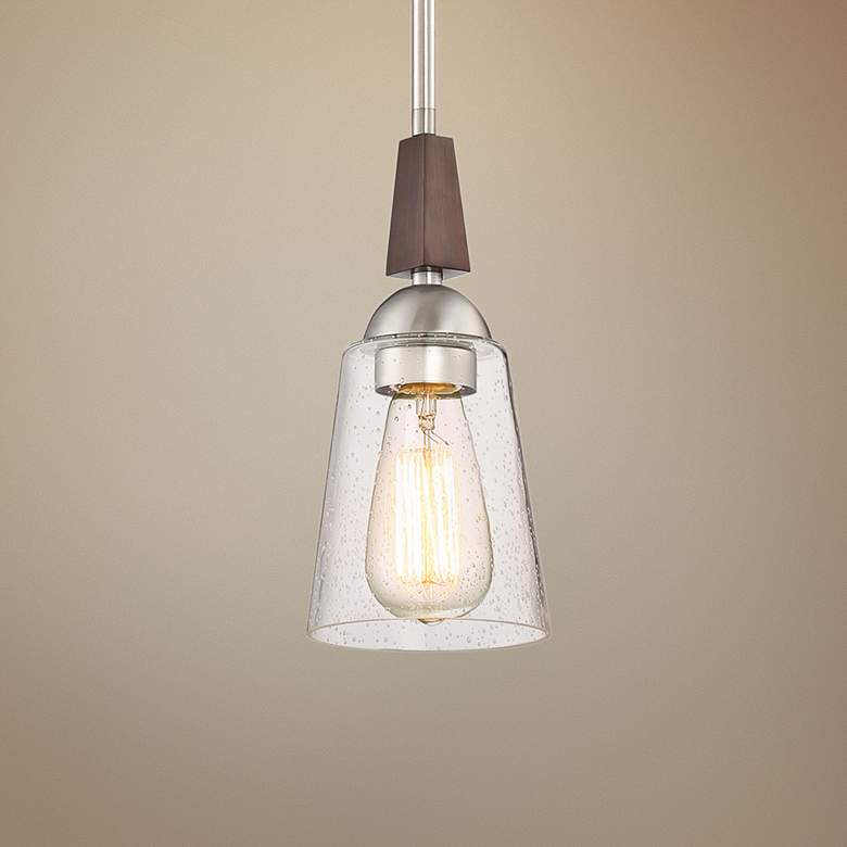 Image 1 Quoizel Holbeck 4 3/4 inch Wide Brushed Nickel Mini Pendant