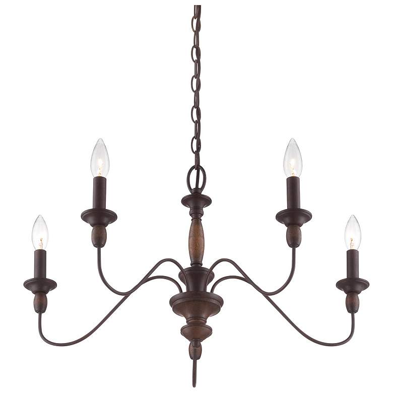 Image 5 Quoizel Holbrook 24" Wide Tuscan Brown 5-Light Chandelier more views