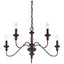 5_Quoizel Holbrook 24" Wide Tuscan Brown 5-Light Chandelier more views
