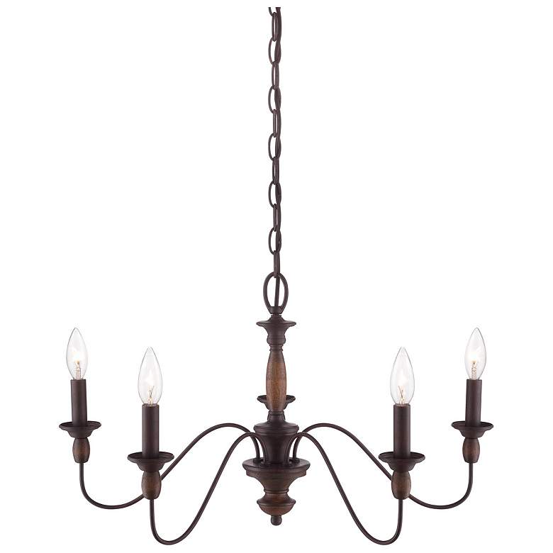 Image 7 Quoizel Holbrook 24" Wide Tuscan Brown 5-Light Chandelier more views