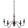 7_Quoizel Holbrook 24" Wide Tuscan Brown 5-Light Chandelier more views