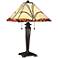 Quoizel Holcomb Imperial Bronze Tiffany Table Lamp