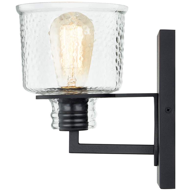 Quoizel Holden 9 1/4&quot; High Earth Black Wall Sconce more views