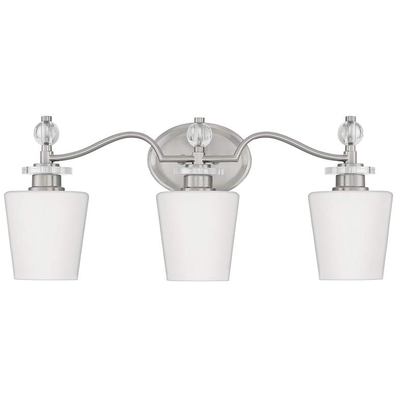 Image 1 Quoizel Hollister 9 1/2 inchH Brushed Nickel 3-Light Wall Sconce