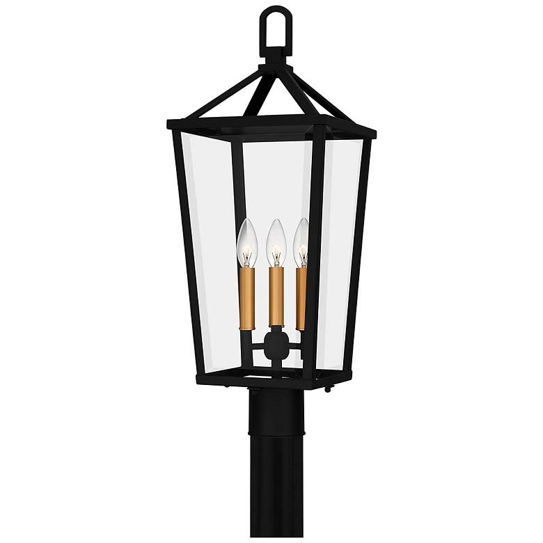 Image 1 Quoizel Hull 25 1/4" High Matte Black Outdoor Post Light