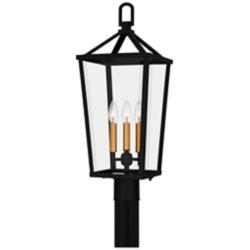 Quoizel Hull 25 1/4" High Matte Black Outdoor Post Light