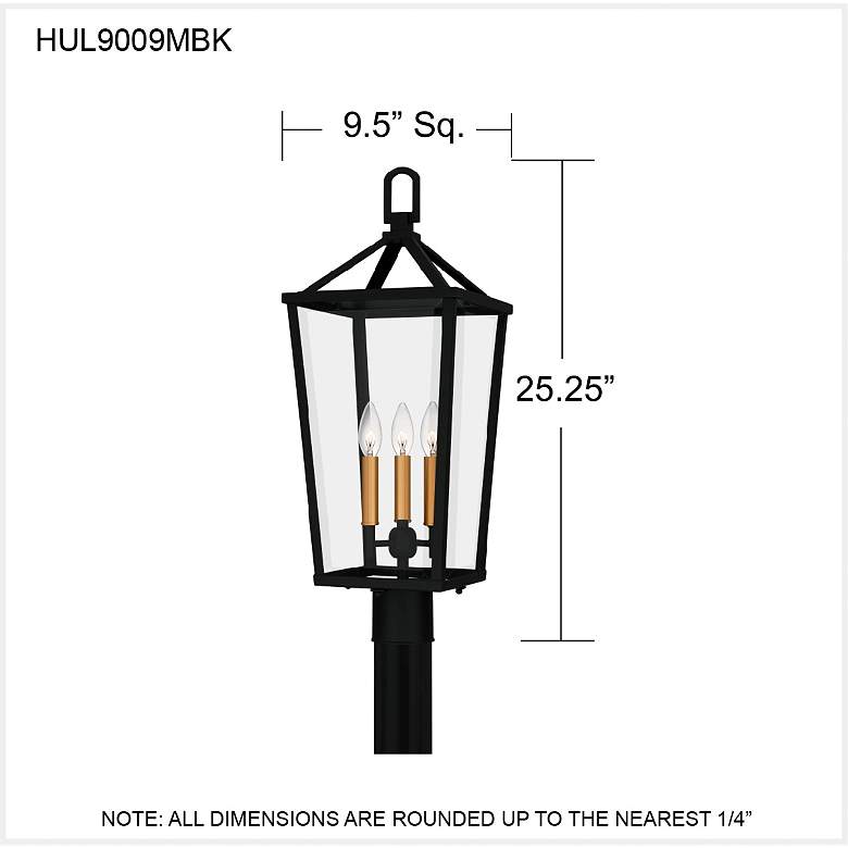 Image 6 Quoizel Hull 25 1/4" High Matte Black Outdoor Post Light more views