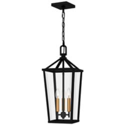 Quoizel Hull 9 1/2" Wide Matte Black 3-Light Mini Pendant