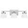 Quoizel Hunley 22" Wide Brushed Nickel 3-Light Bath Light