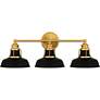 3_Quoizel Huxley 25 1/2" Wide Aged Brass 3-Light Bath Light more views