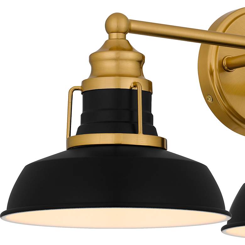 Image 5 Quoizel Huxley 25 1/2" Wide Aged Brass 3-Light Bath Light more views