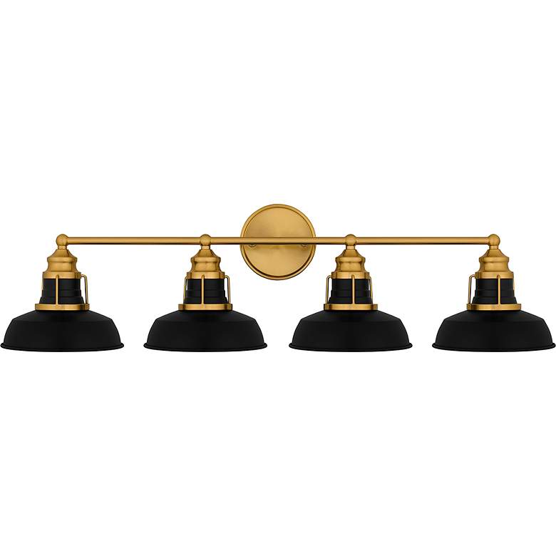 Image 3 Quoizel Huxley 34 1/2" Wide Aged Brass 4-Light Bath Light more views