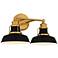 Quoizel Huxley 9" High Aged Brass 2-Light Wall Sconce