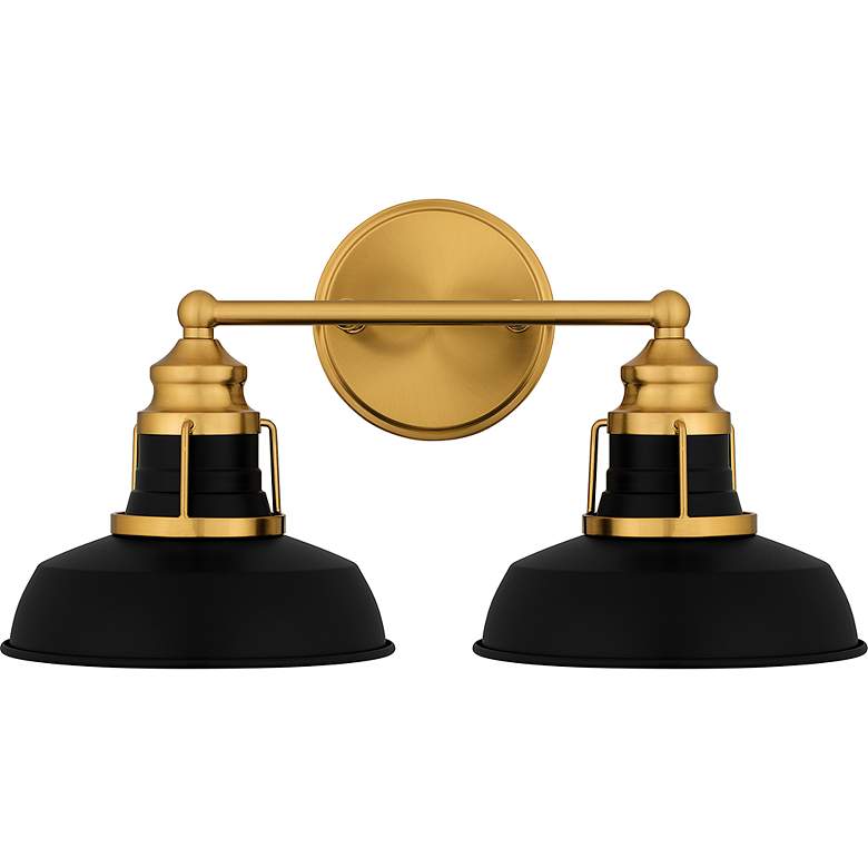 Image 3 Quoizel Huxley 9" High Aged Brass 2-Light Wall Sconce more views